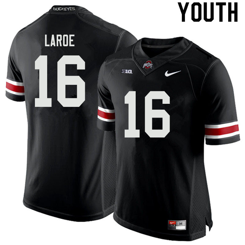 Youth #16 Jagger LaRoe Ohio State Buckeyes College Football Jerseys Sale-Black